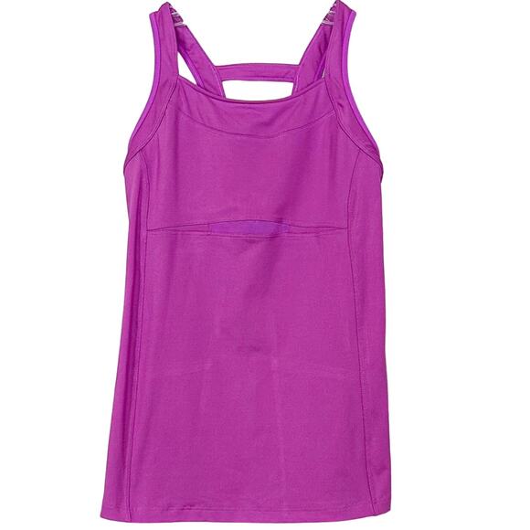 Athleta Hot Pink Double Tank Tank Top with Built In Bra, EUC, Size XS - Picture 2 of 13